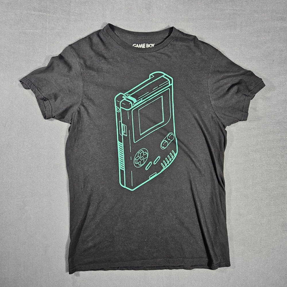 Nintendo T-Shirt Mens M Black Game Boy Graphic Tee Retro Gaming 100% Cotton